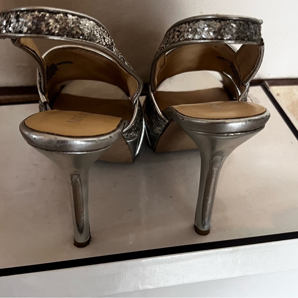 Elegant Silver High Heel Sandals